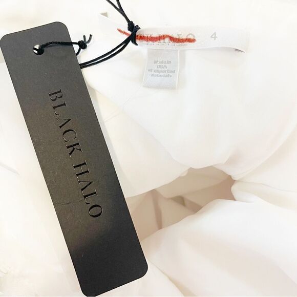 Black Halo Pepper Mini Dress White in Size 4 - Picture 6 of 10